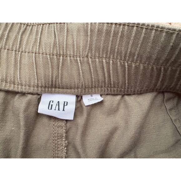 GAP High Rise Easy Utility Shorts Women’s Small 4" Walden Green Elastic Back - Picture 4 of 12